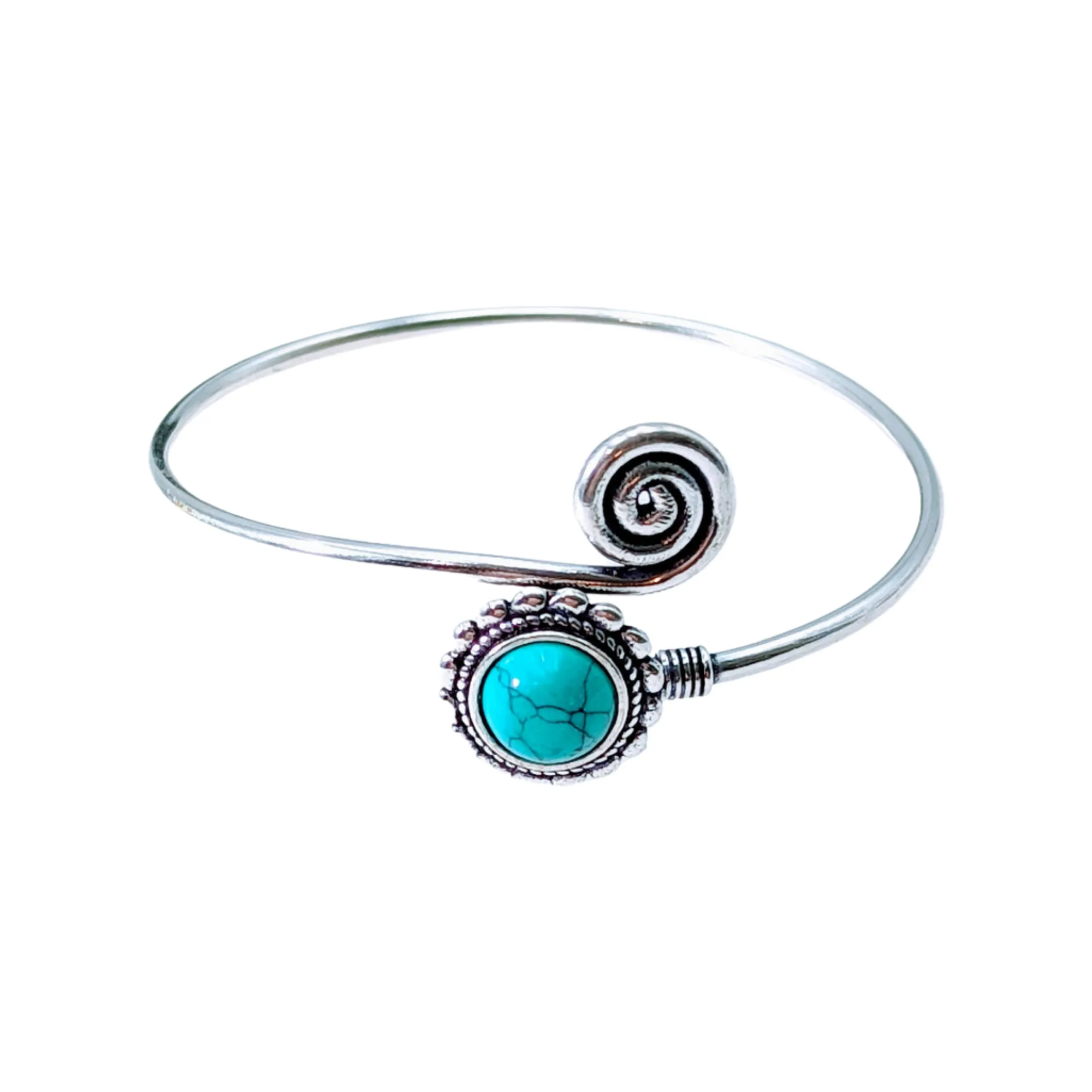 925 Sterling Silver, Tibetan Turquoise,Cuff bracelet