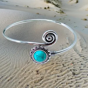 925 Sterling Silver, Tibetan Turquoise,Cuff bracelet