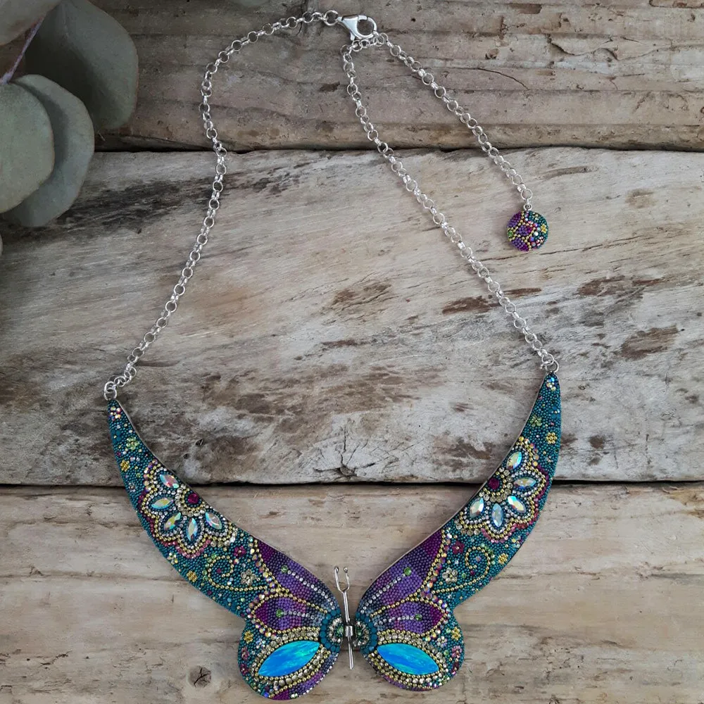 Allegra Galactic Butterfly Ombre Choker