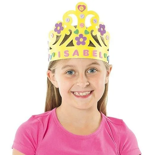 Blanko Pappform Diadem, Bastelvorlage, weiss, 8 er Pack
