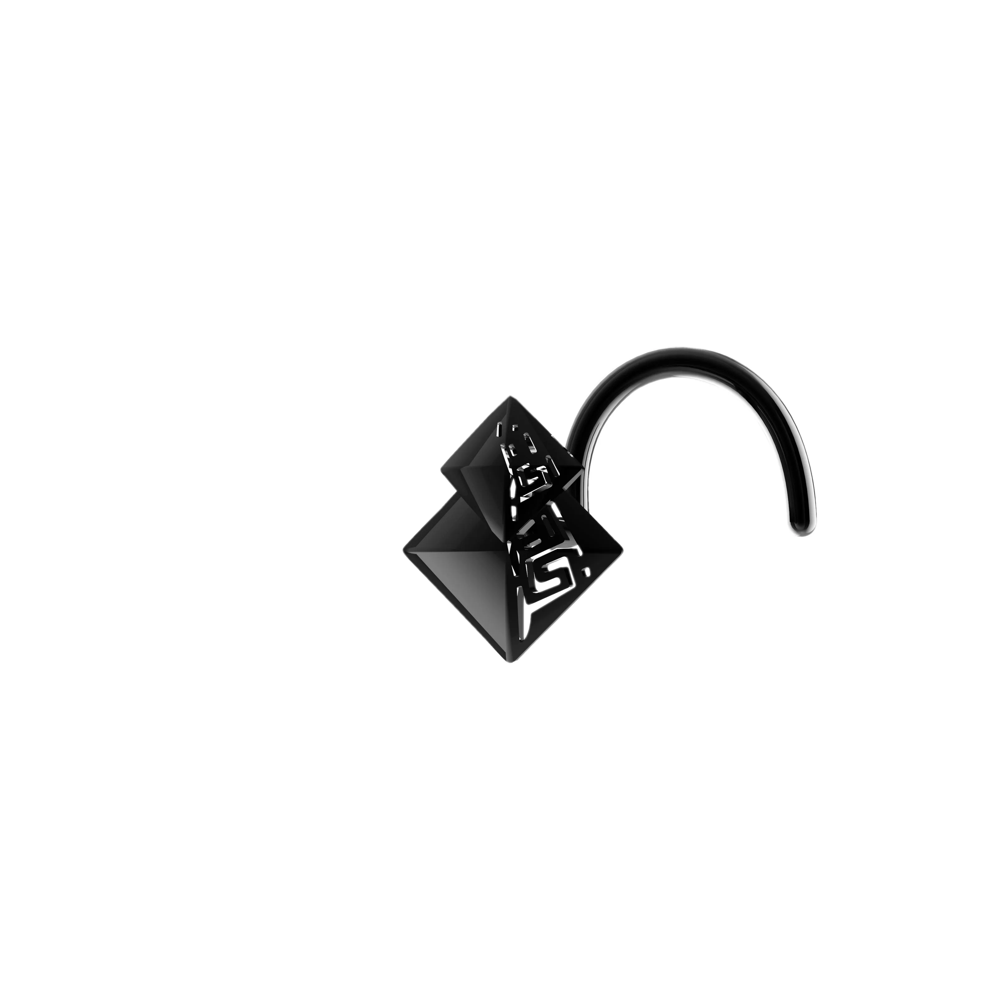 Bold Gold Nose Stud – Thick Silver Nose Ring Piercing for Statement Style