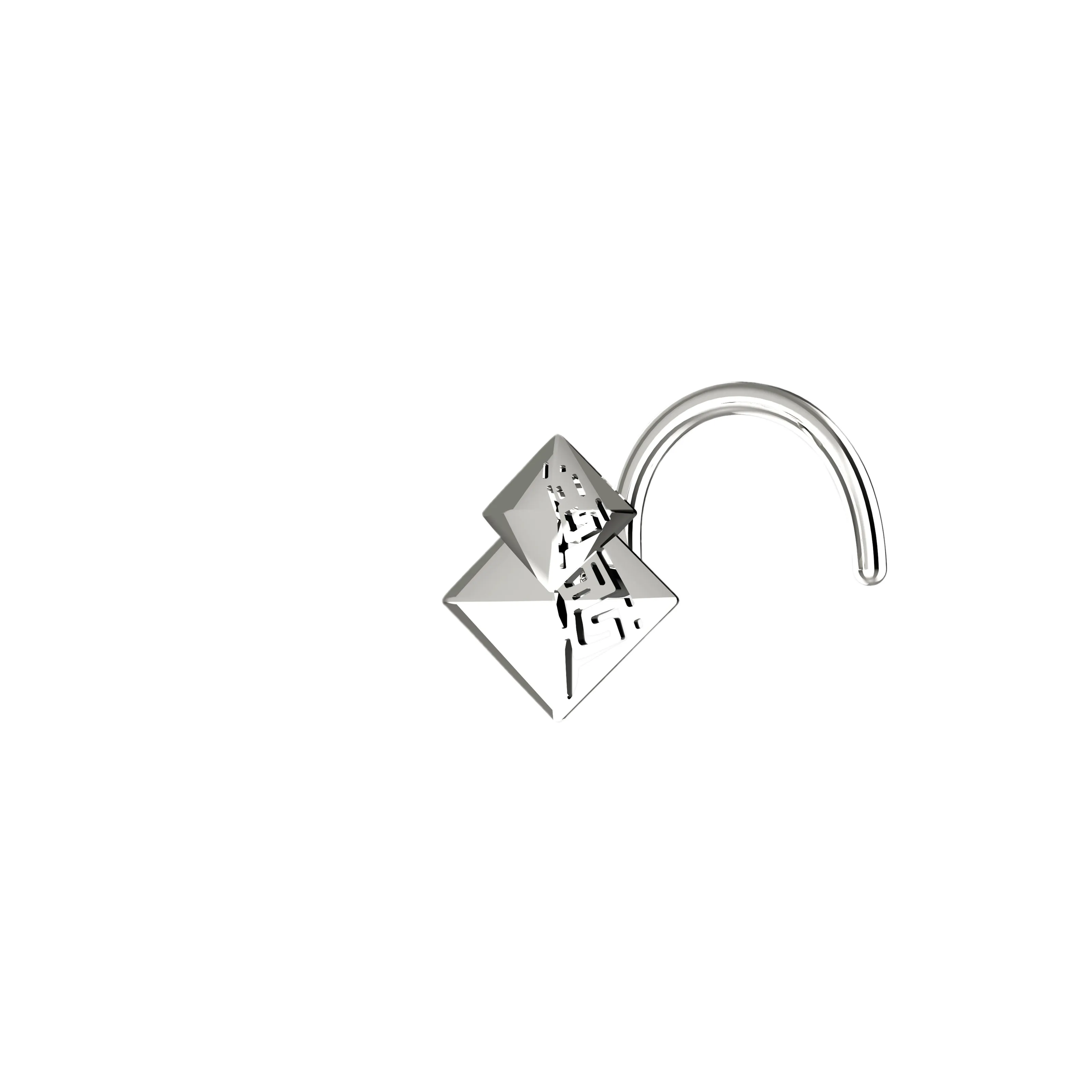 Bold Gold Nose Stud – Thick Silver Nose Ring Piercing for Statement Style
