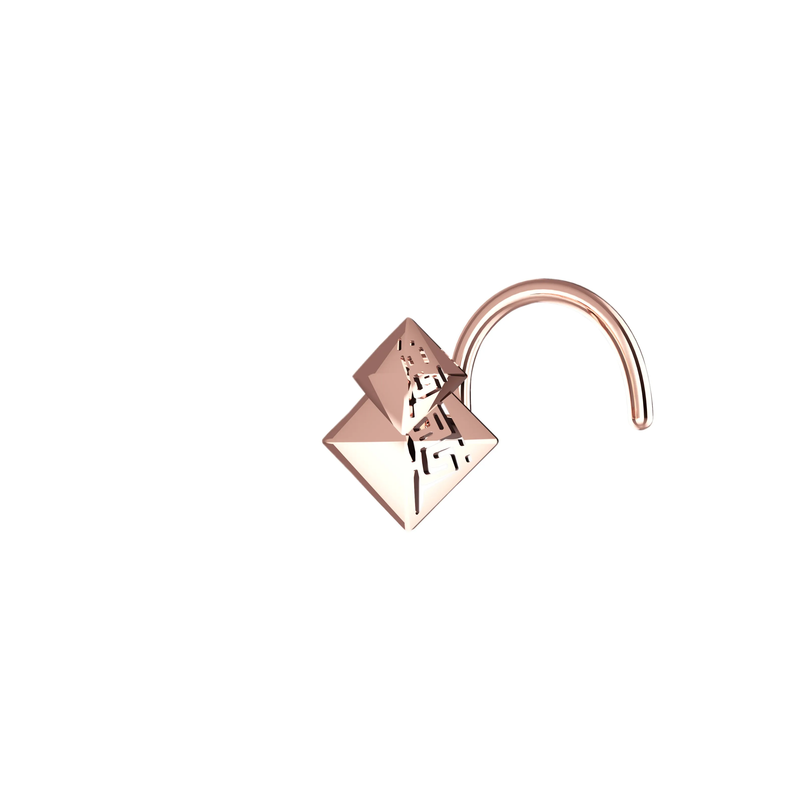 Bold Gold Nose Stud – Thick Silver Nose Ring Piercing for Statement Style