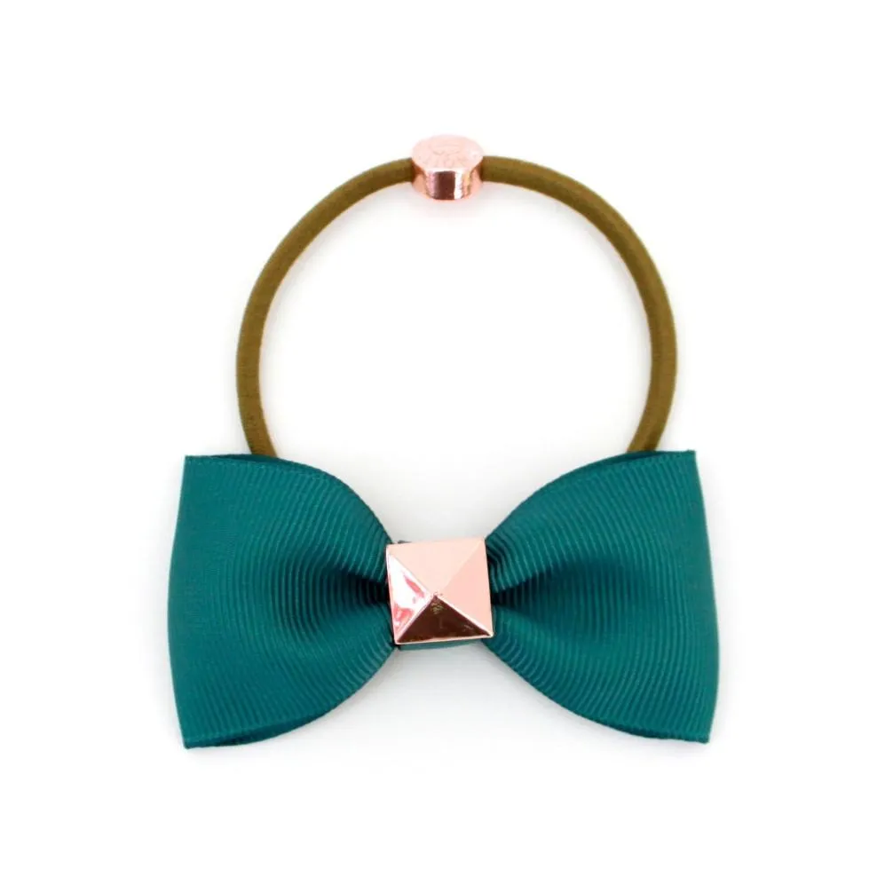 Bow With Rose Gold Pyramid Stud | More Colors Available