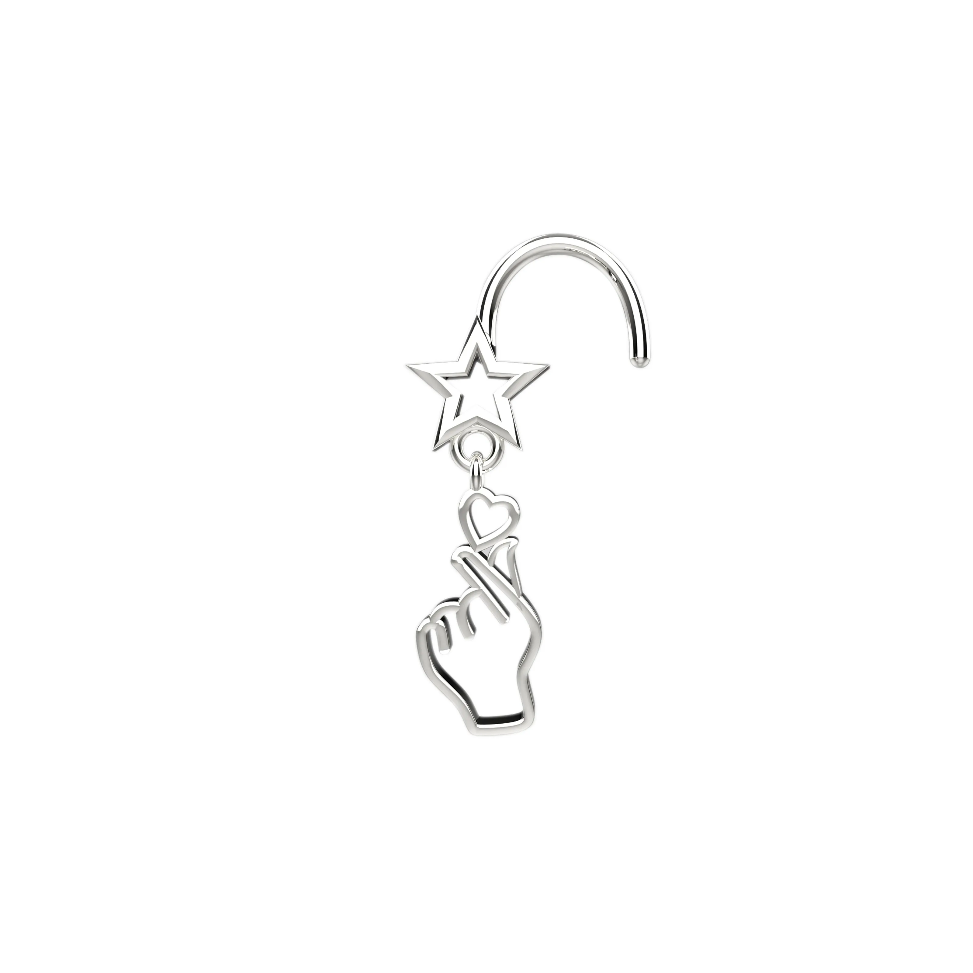 BTS Dangle Nose Ring & Nose Stud – Trendy Piercing Jewelry