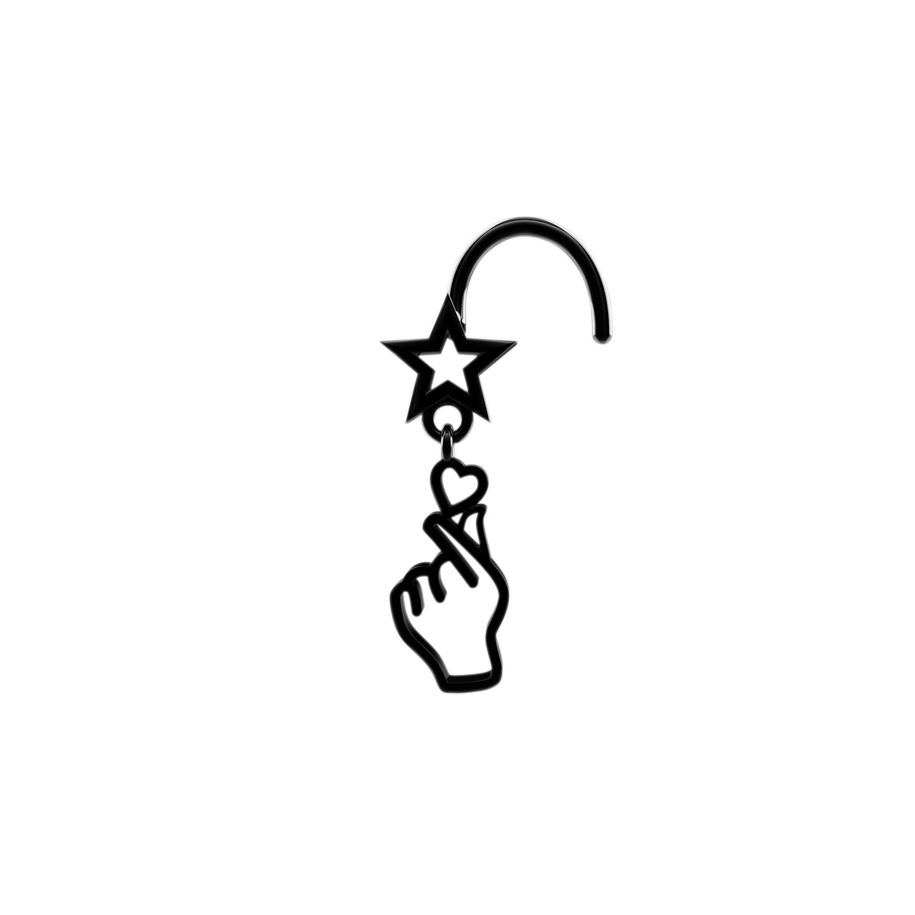 BTS Dangle Nose Ring & Nose Stud – Trendy Piercing Jewelry