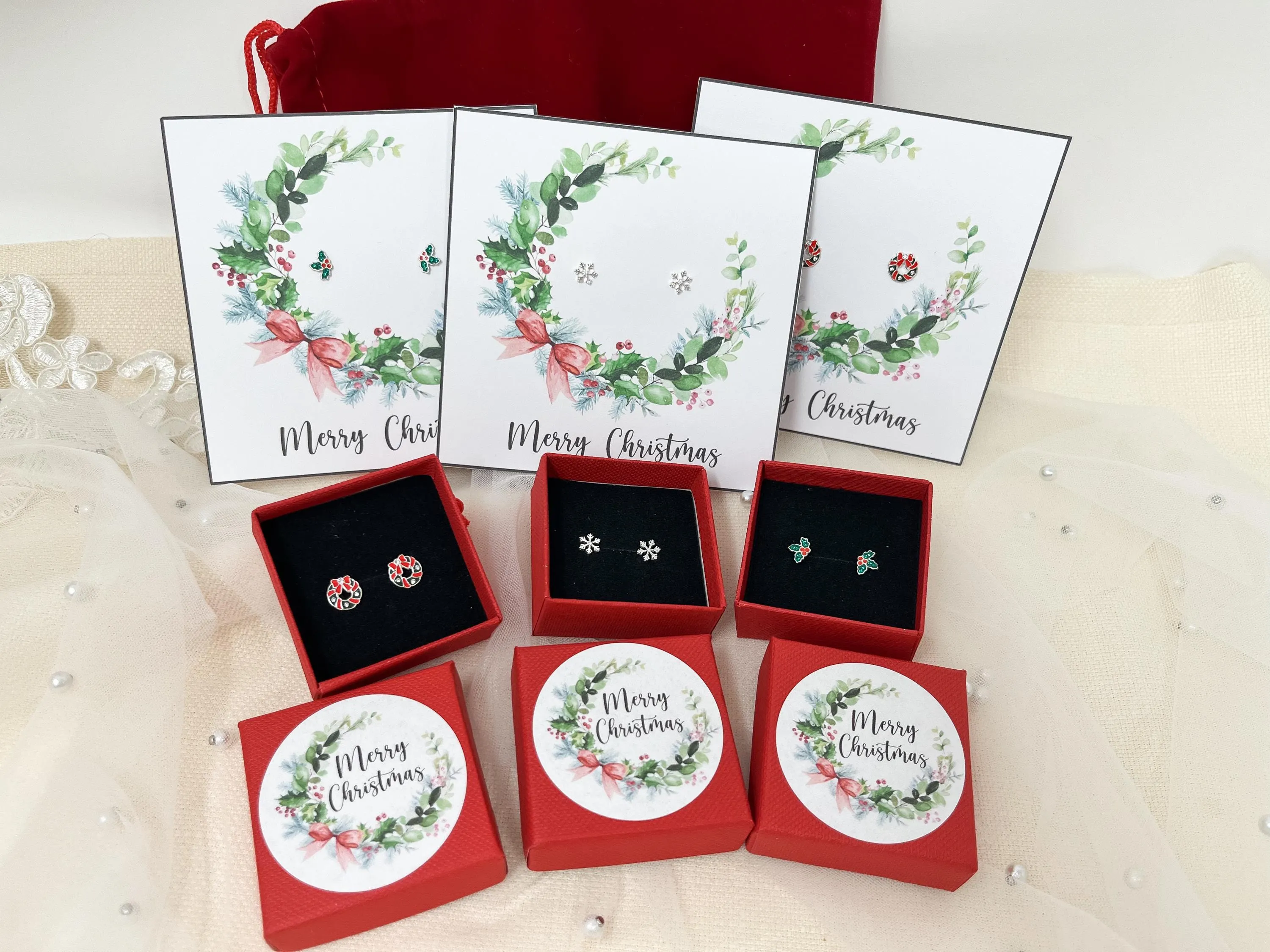 Christmas Earrings | Snowflake Earrings | Stocking Filler Gifts | Secret Santa Gift | Jewellery