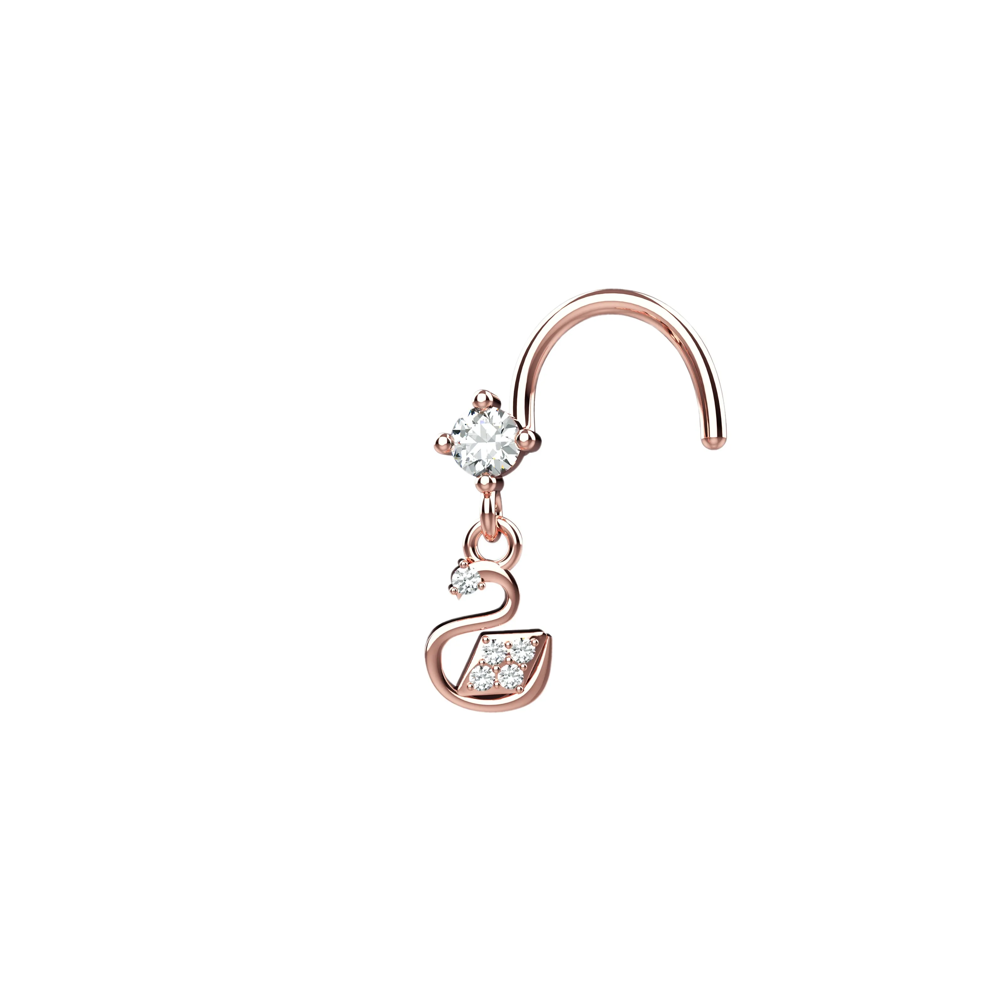 Dangle Duck Nose Stud – Cute Nose Piercing Jewelry for Women