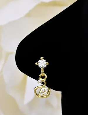Dangle Duck Nose Stud – Cute Nose Piercing Jewelry for Women