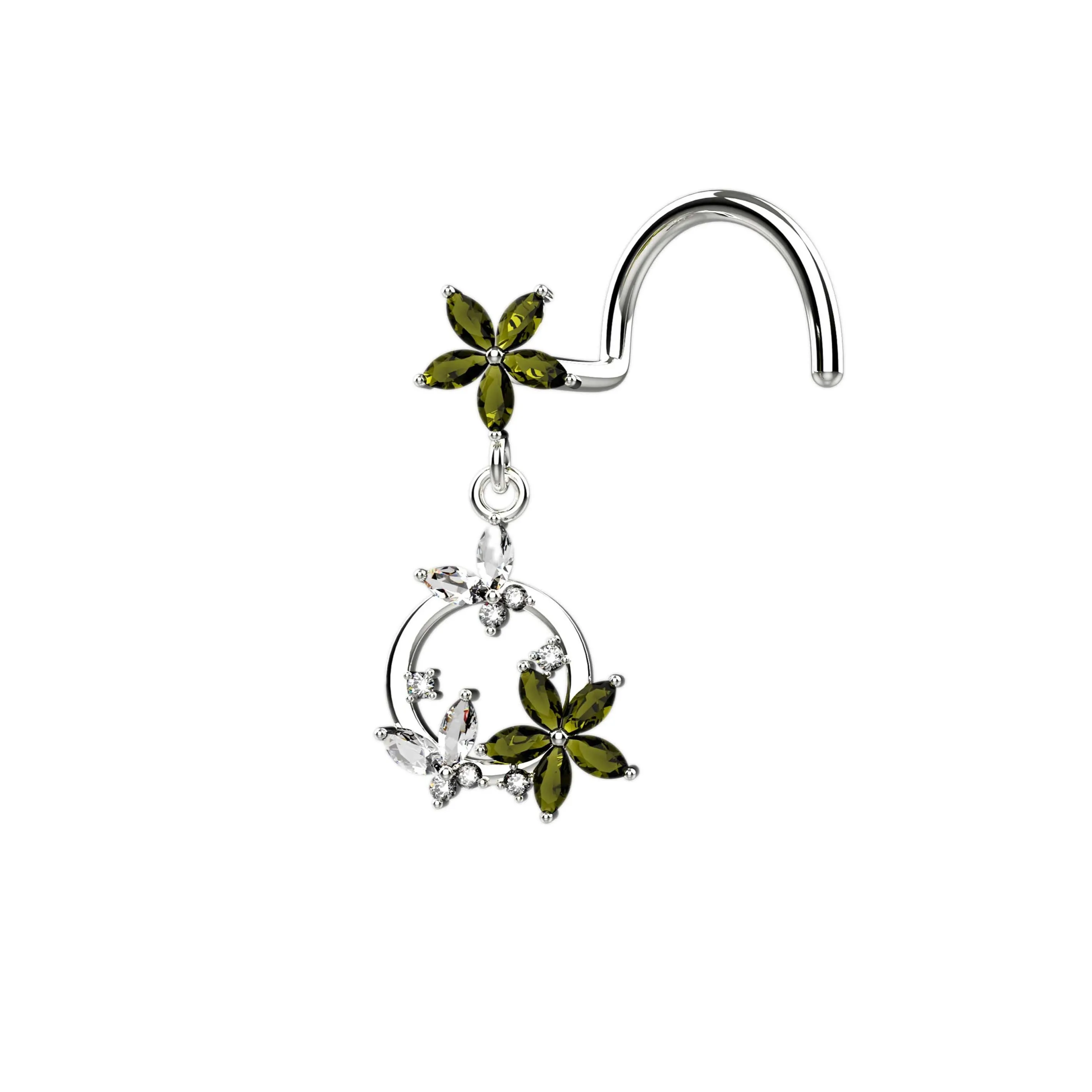 Dangling Butterfly Nose Stud – Gold Nose Piercing Jewelry