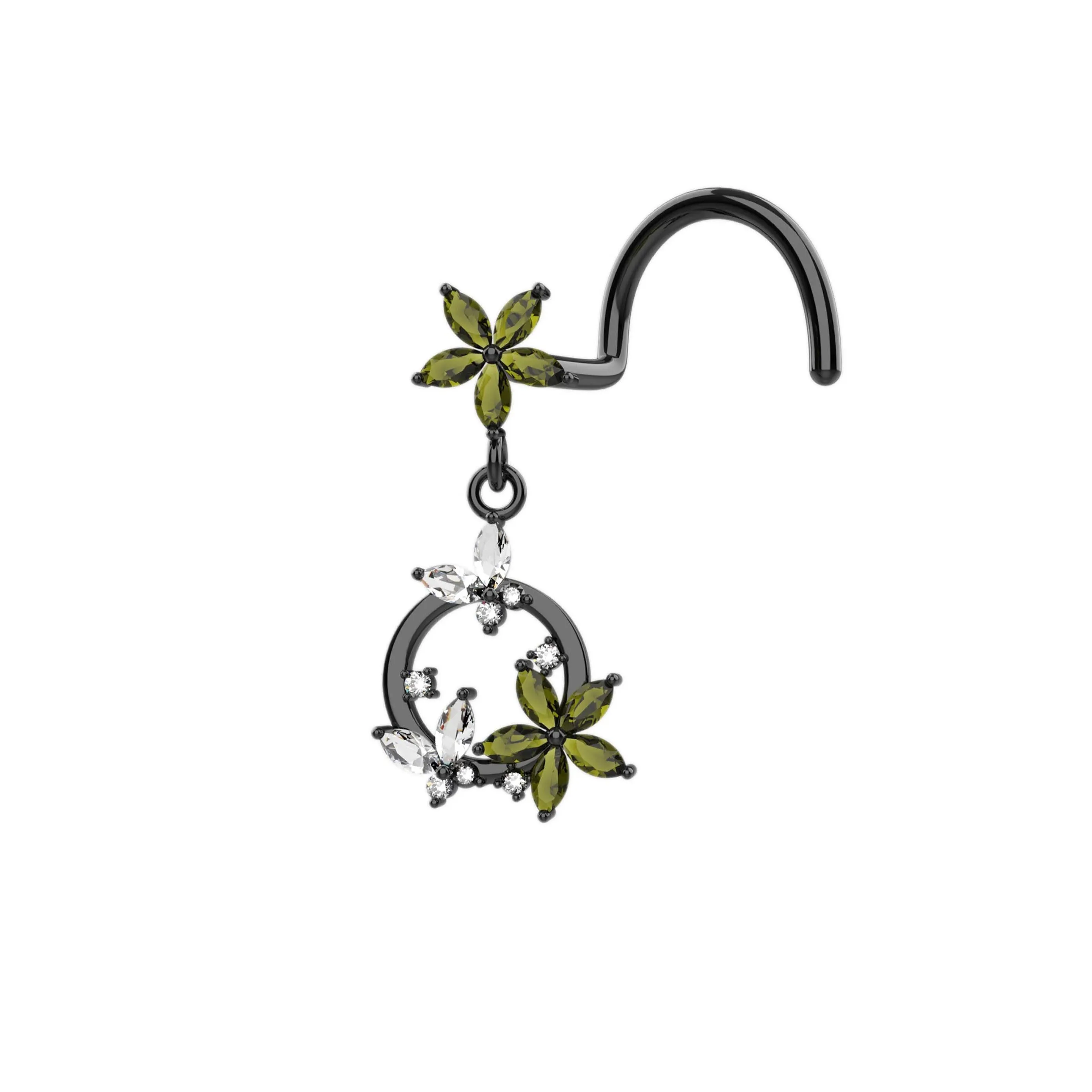 Dangling Butterfly Nose Stud – Gold Nose Piercing Jewelry