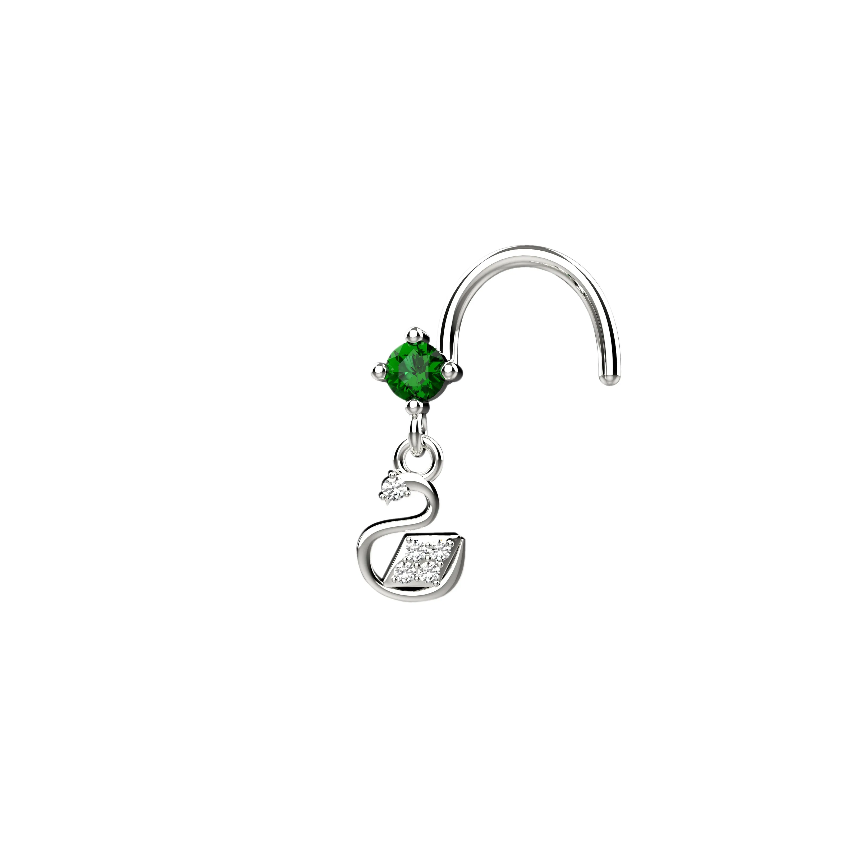 Dangling Duck Nose Stud – Cute Gold Nose Piercing Jewelry for Women