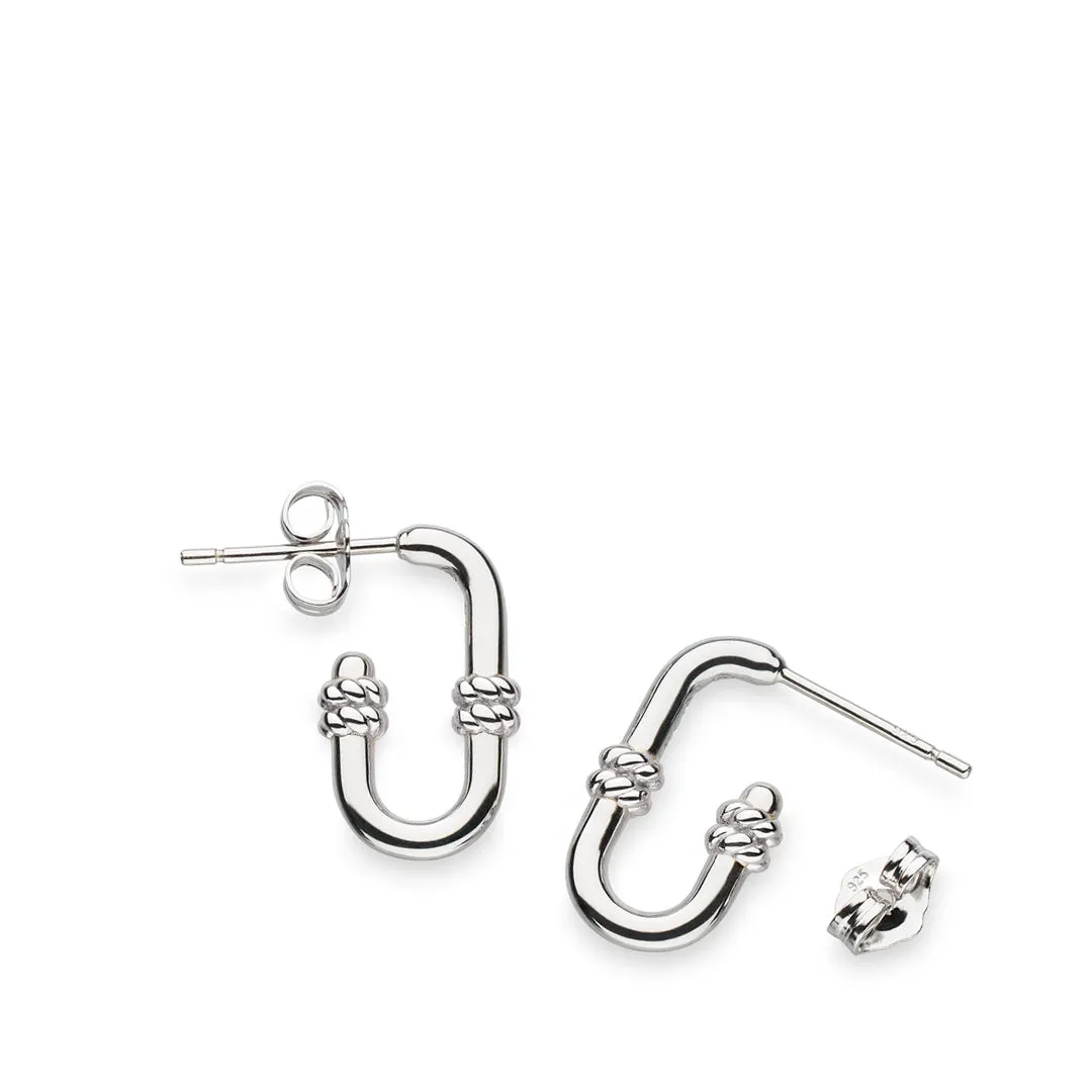 Kit Heath Marina Rope Bar Link Stud Hoop Earrings
