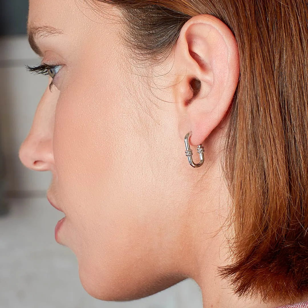 Kit Heath Marina Rope Bar Link Stud Hoop Earrings