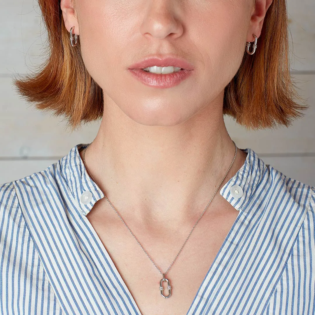 Kit Heath Marina Rope Bar Link Stud Hoop Earrings