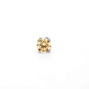 Prong-set Champagne Swarovski Gem in Titanium by NeoMetal