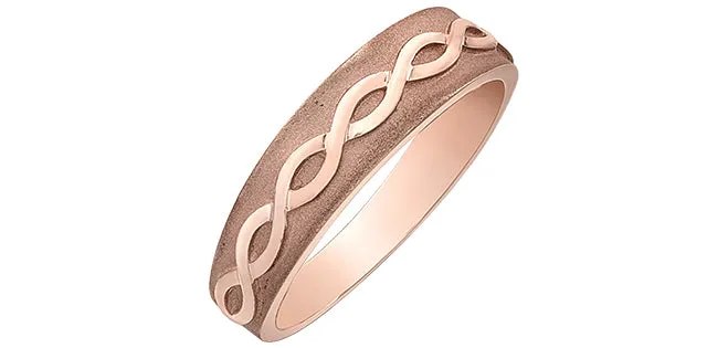 Sandblast Rose Gold Band