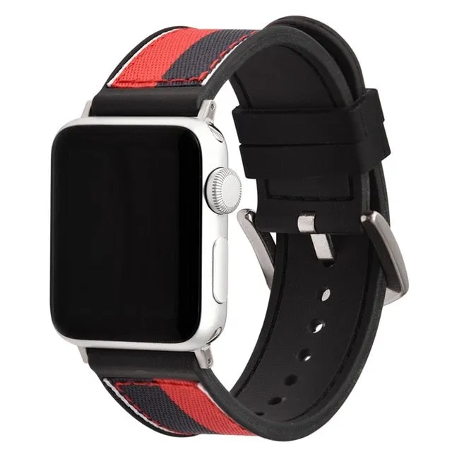 Silicone   Nylon Strap Series 7 6 5 4 Fabric Nylon Belt Wristband