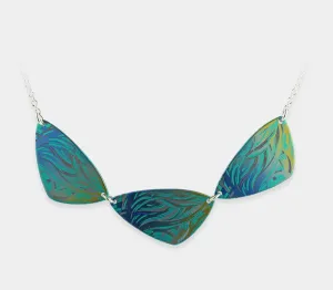 Titanium Triple Colour Wave Necklace
