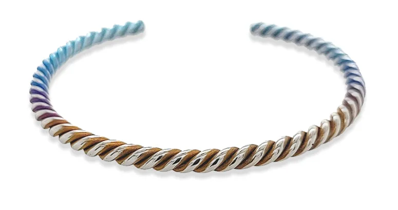 Titanium Twisted Bangle