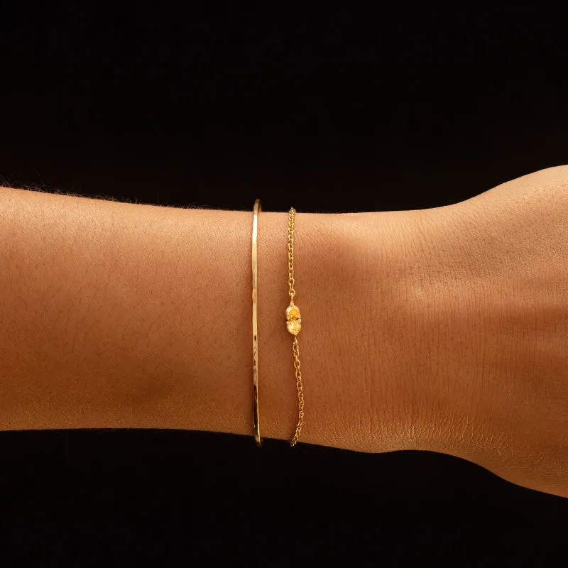 Twin Bracelet, Citrine, Gold