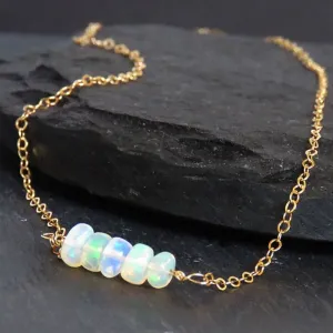 Welo Opal Bar Necklace